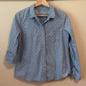 Madewell Polka Dot Chambray Shirt